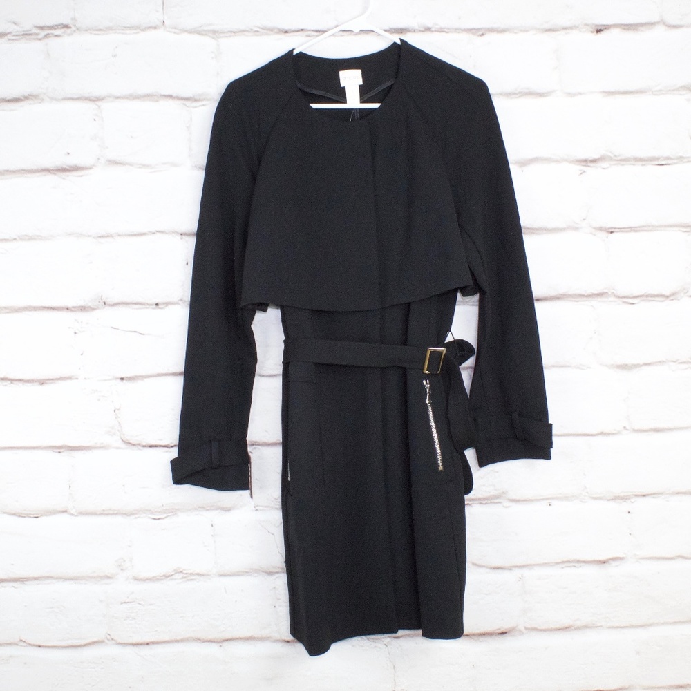 NEW Chico Trench Topper Black Jacket Size Medium - Picture 1 of 8